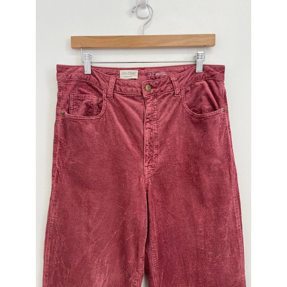 Pilcro Anthropologie Robbie Corduroy Flare High-Rise Stretch Retro Pants Size 32 - Picture 4 of 11